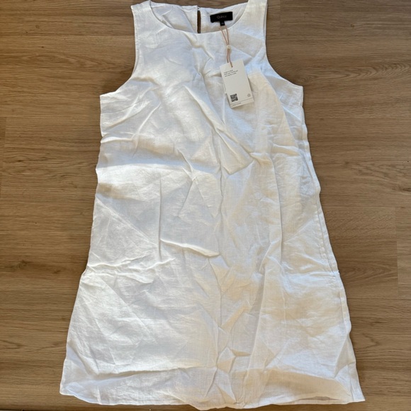 Quince 100% European Linen Tank Mini Dress Sz L White - Picture 3 of 4